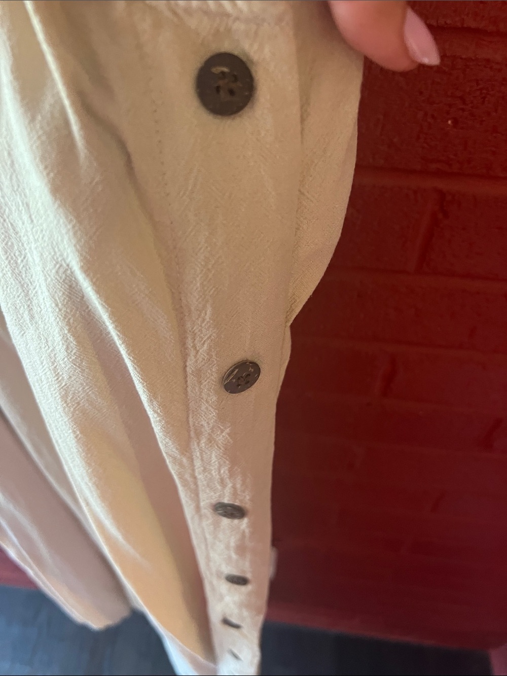 Beige Sleeveless Button-Trim Jumpsuit - Picture 2 of 4